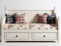 Canapé lit - Bois-MDF - 208 x 106 x 110 cm - Blanc - Style campagne classique