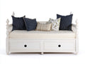 Canapé lit - Bois-panneaux de bois - 206 x 104 x 106 cm - Blanc - Style classique